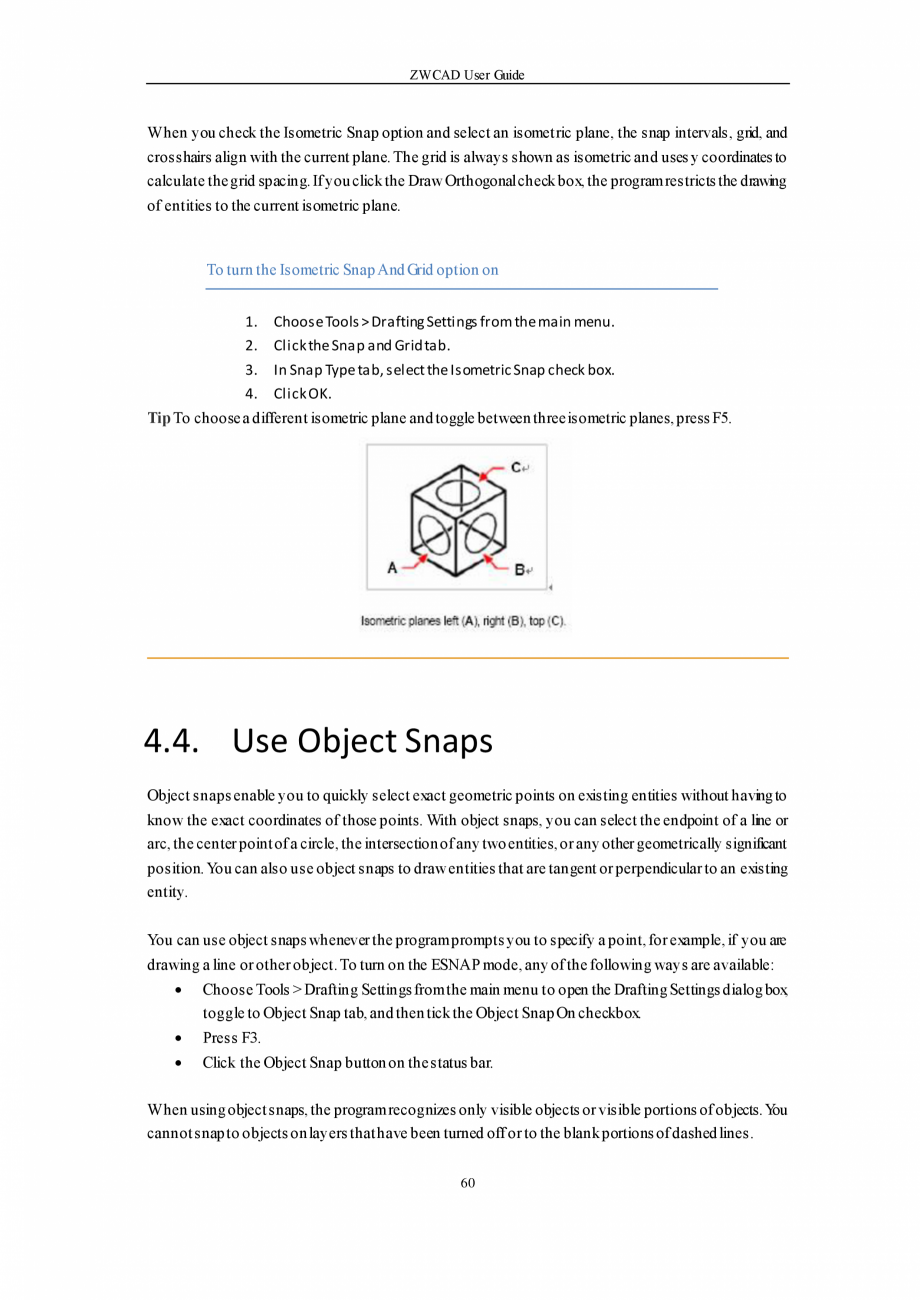 Pagina 60-ZWCAD User Guide manual ZWCAD Standard 2024, Professional 2024 Instructiuni montaj, utilizare...