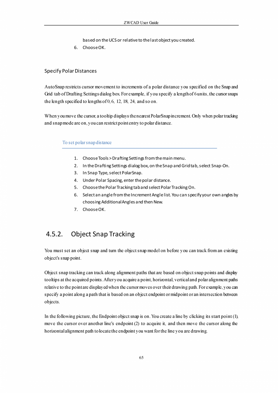Pagina 65 - ZWCAD User Guide manual ZWCAD Standard 2023, Professional 2023 Instructiuni montaj,...