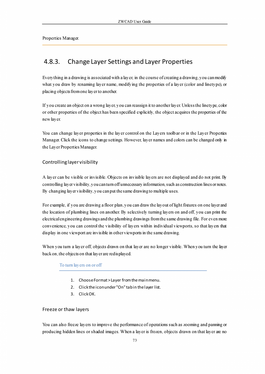 Pagina 73-ZWCAD User Guide manual ZWCAD Standard 2024, Professional 2024 Instructiuni montaj, utilizare...