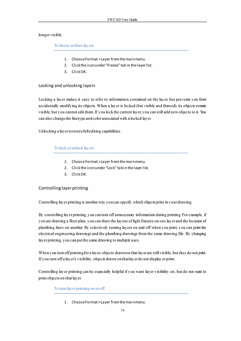 Pagina 74-ZWCAD User Guide manual ZWCAD Standard 2024, Professional 2024 Instructiuni montaj, utilizare...