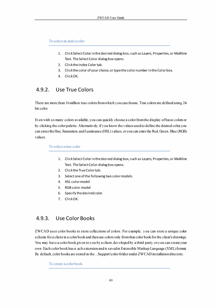 Pagina 80-ZWCAD User Guide manual ZWCAD Standard 2024, Professional 2024 Instructiuni montaj, utilizare...