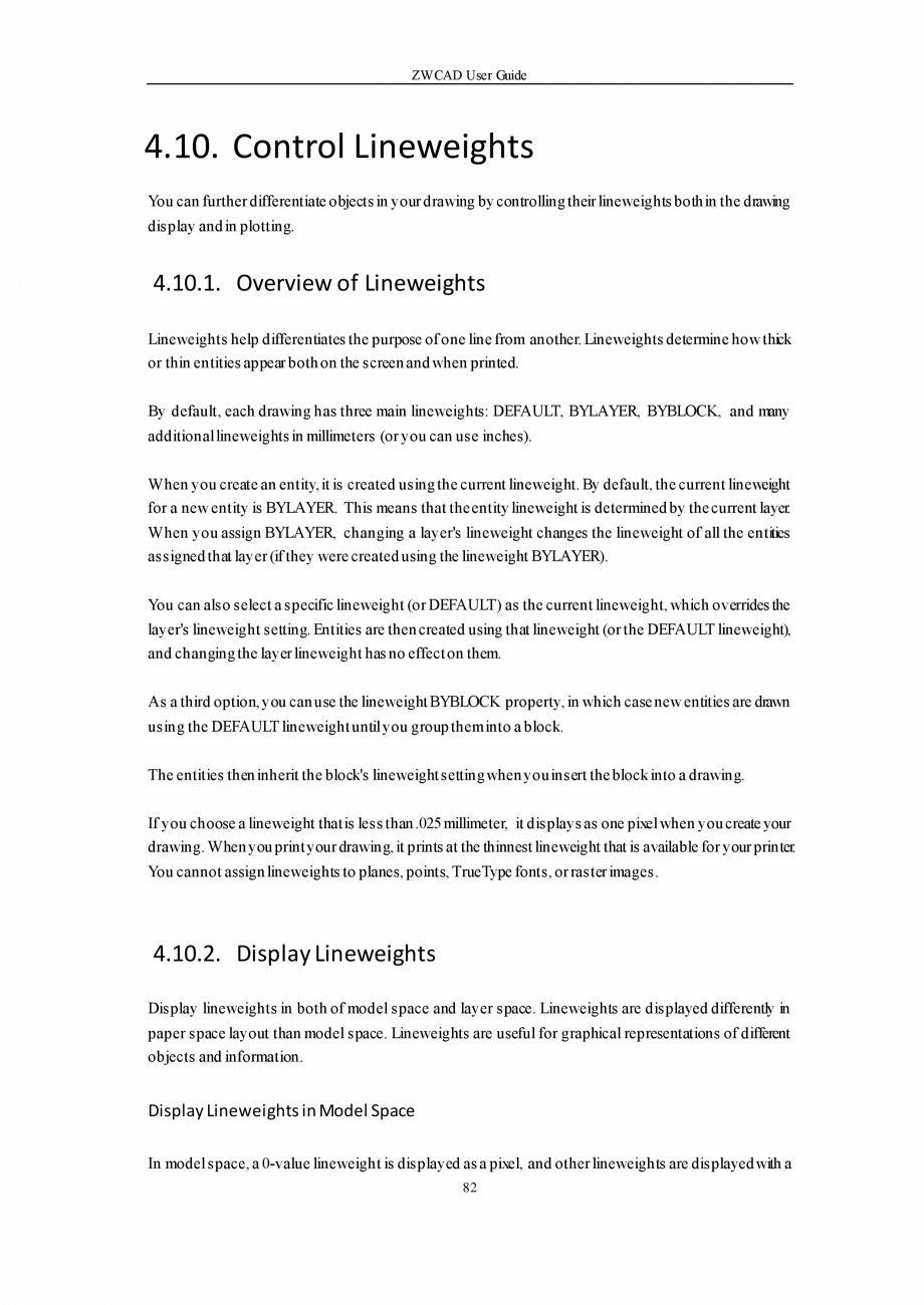 Pagina 82-ZWCAD User Guide manual ZWCAD Standard 2024, Professional 2024 Instructiuni montaj, utilizare...