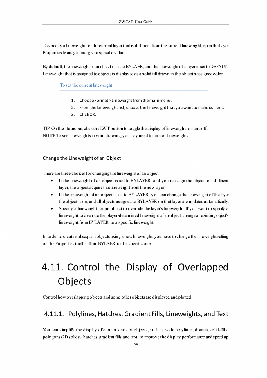 Pagina 84-ZWCAD User Guide manual ZWCAD Standard 2024, Professional 2024 Instructiuni montaj, utilizare...