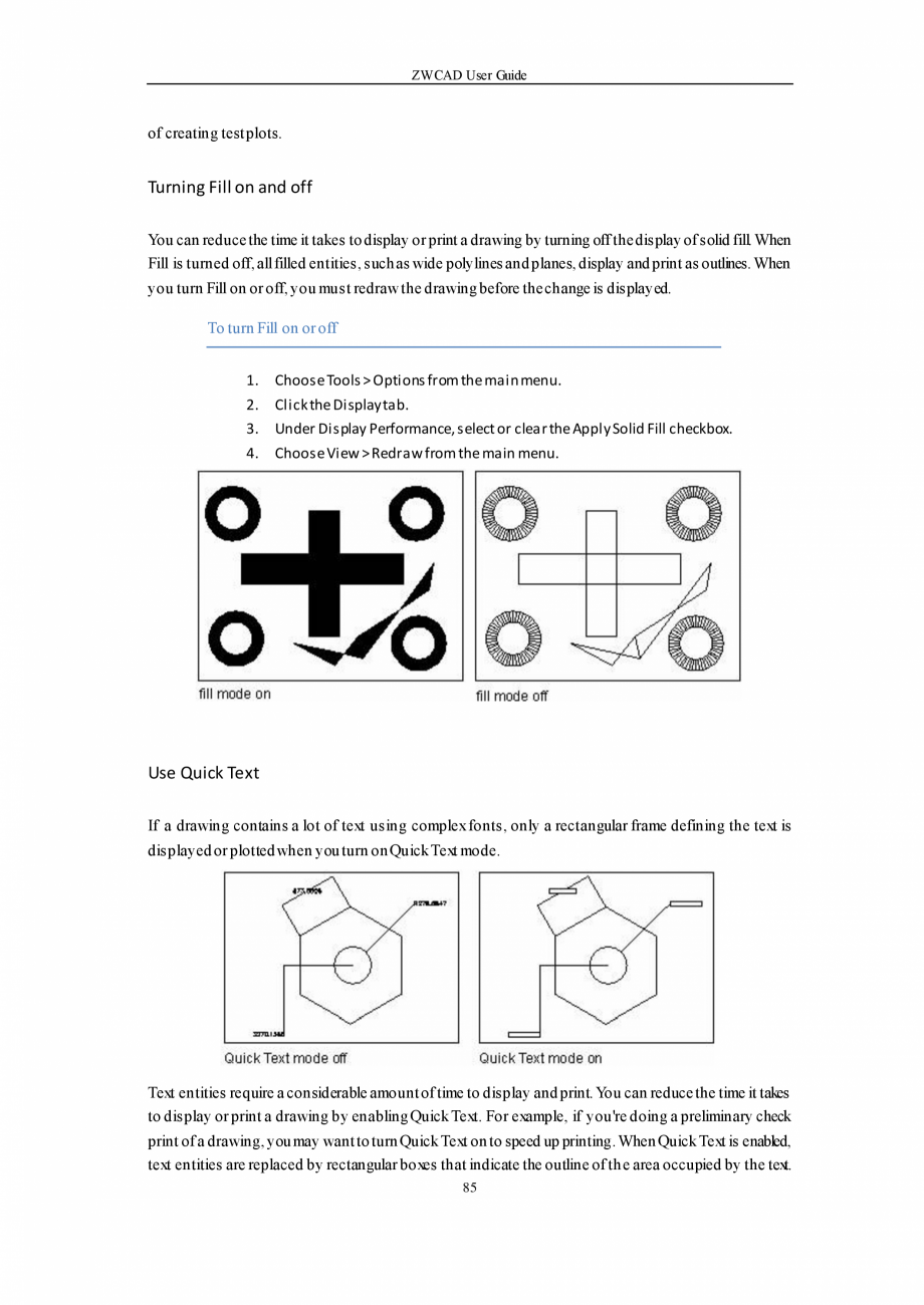 Pagina 85-ZWCAD User Guide manual ZWCAD Standard 2024, Professional 2024 Instructiuni montaj, utilizare...
