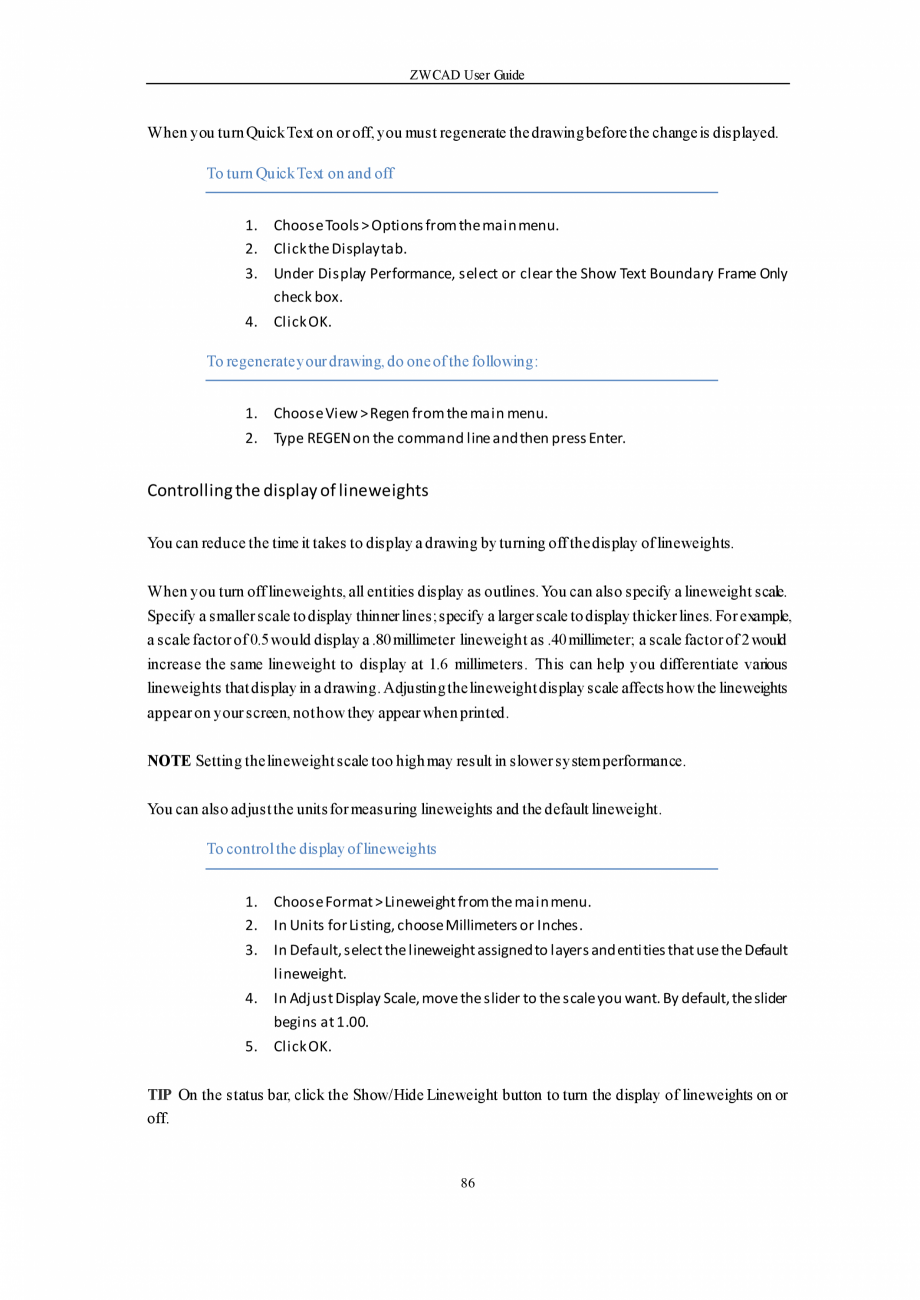 Pagina 86-ZWCAD User Guide manual ZWCAD Standard 2024, Professional 2024 Instructiuni montaj, utilizare...