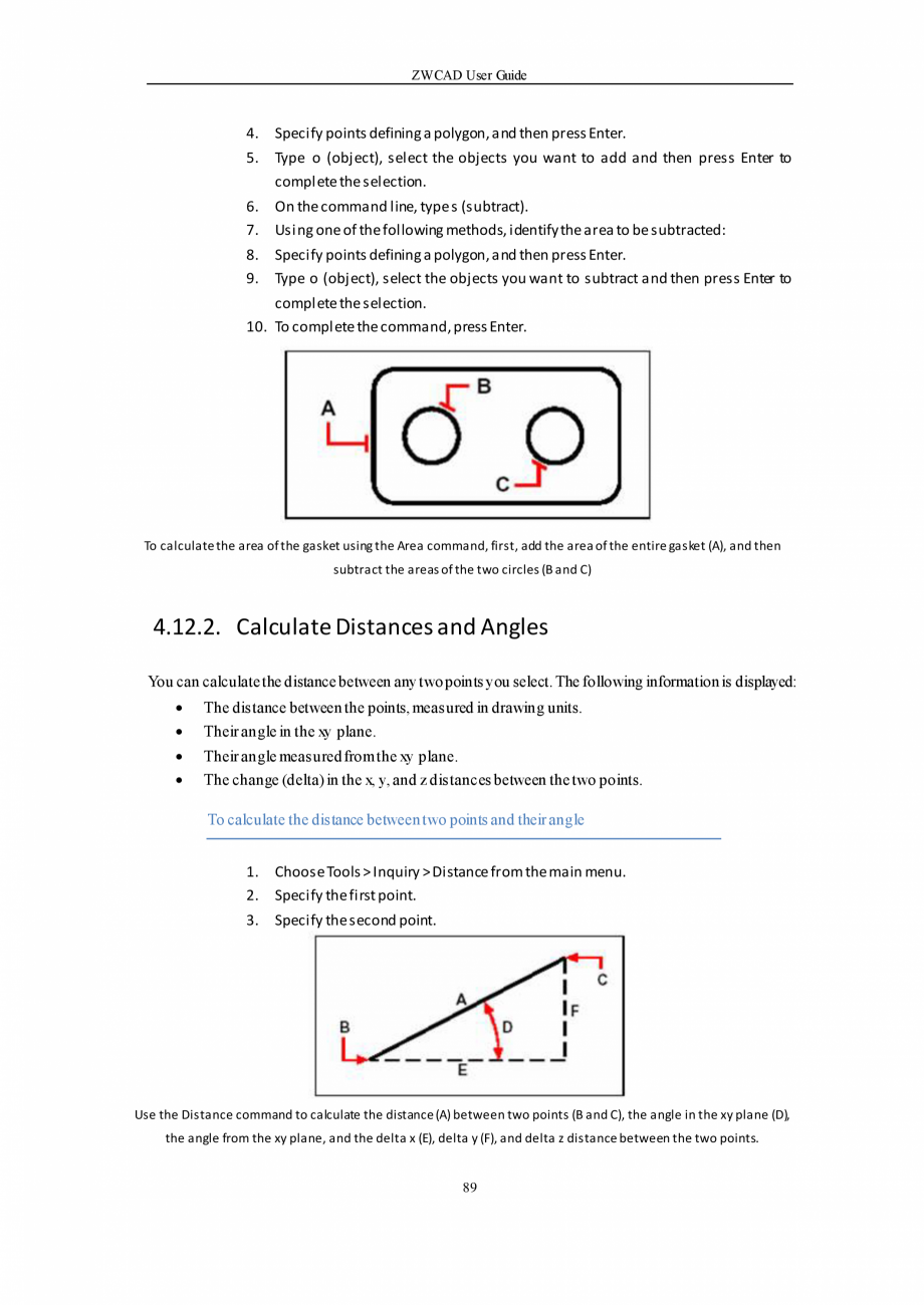 Pagina 89-ZWCAD User Guide manual ZWCAD Standard 2024, Professional 2024 Instructiuni montaj, utilizare...