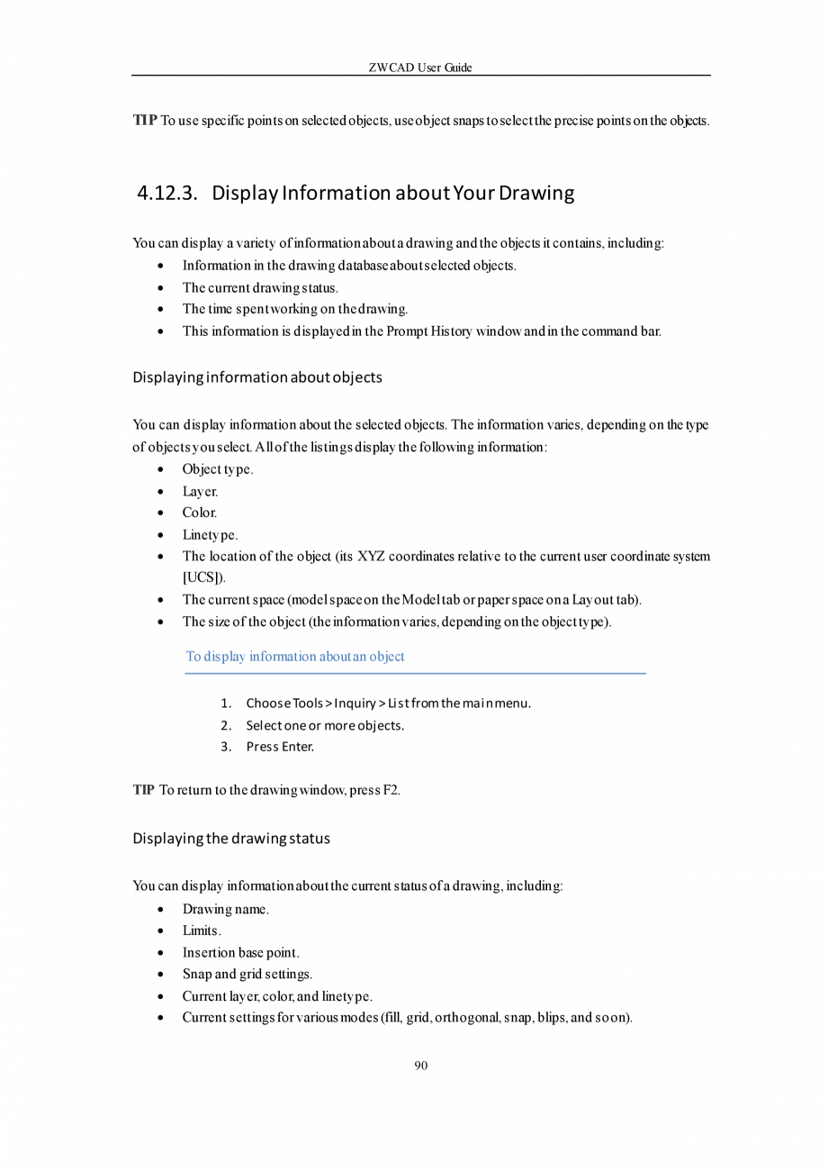 Pagina 90-ZWCAD User Guide manual ZWCAD Standard 2024, Professional 2024 Instructiuni montaj, utilizare...