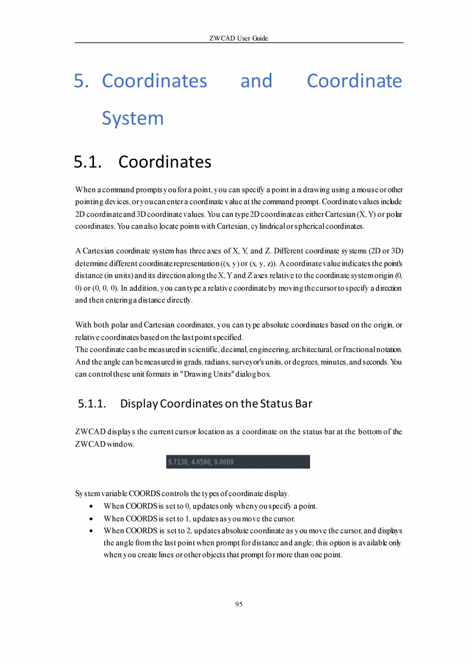 Pagina 95-ZWCAD User Guide manual ZWCAD Standard 2024, Professional 2024 Instructiuni montaj, utilizare...
