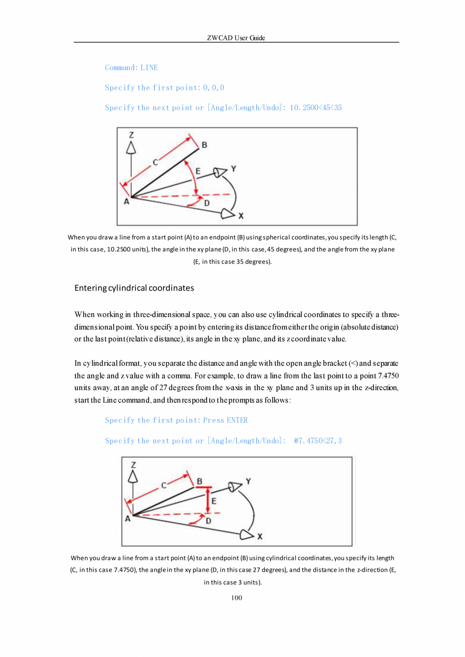 Pagina 100-ZWCAD User Guide manual ZWCAD Standard 2024, Professional 2024 Instructiuni montaj, utilizare...
