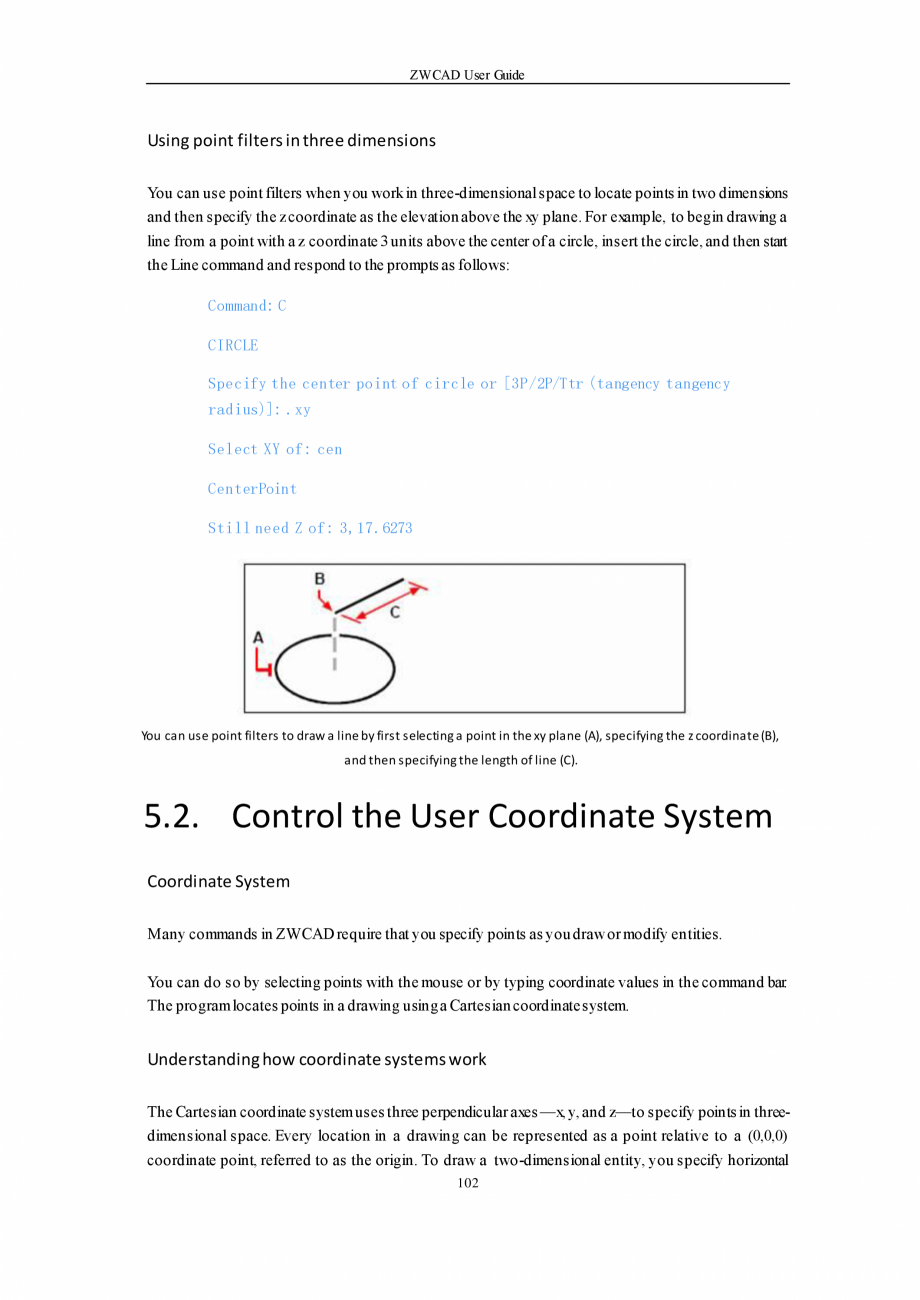 Pagina 102 - ZWCAD User Guide manual ZWCAD Standard 2023, Professional 2023 Instructiuni montaj,...