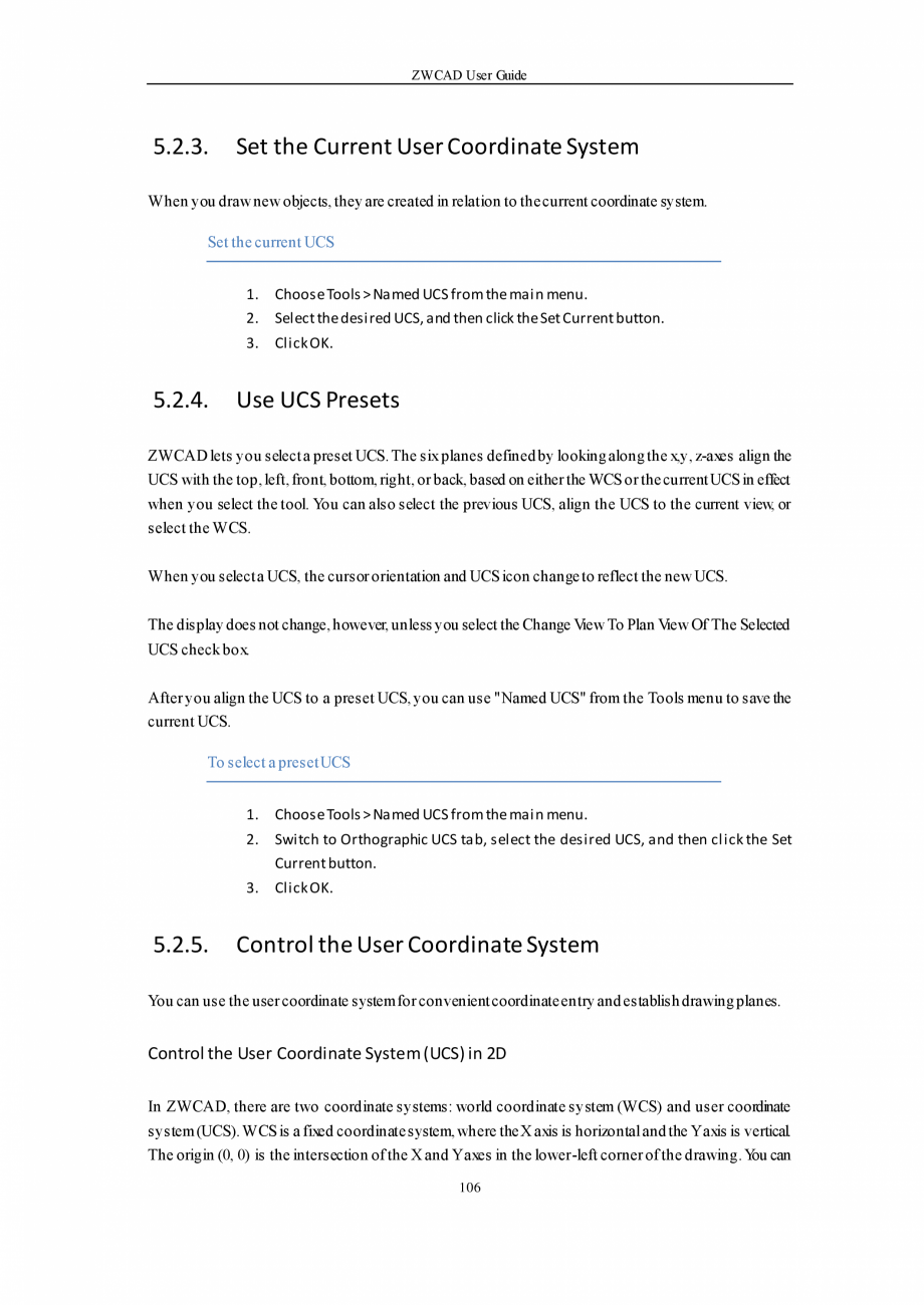 Pagina 106 - ZWCAD User Guide manual ZWCAD Standard 2023, Professional 2023 Instructiuni montaj,...