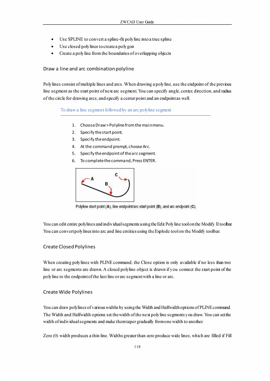 Pagina 118-ZWCAD User Guide manual ZWCAD Standard 2024, Professional 2024 Instructiuni montaj, utilizare...