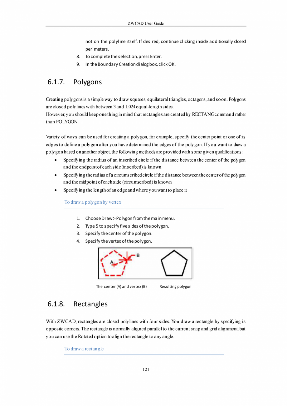 Pagina 121 - ZWCAD User Guide manual ZWCAD Standard 2023, Professional 2023 Instructiuni montaj,...