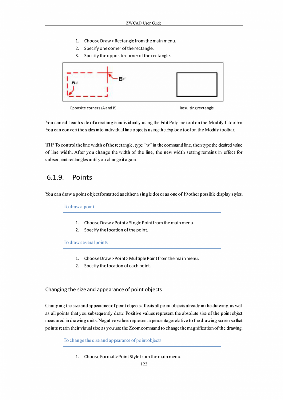 Pagina 122-ZWCAD User Guide manual ZWCAD Standard 2024, Professional 2024 Instructiuni montaj, utilizare...