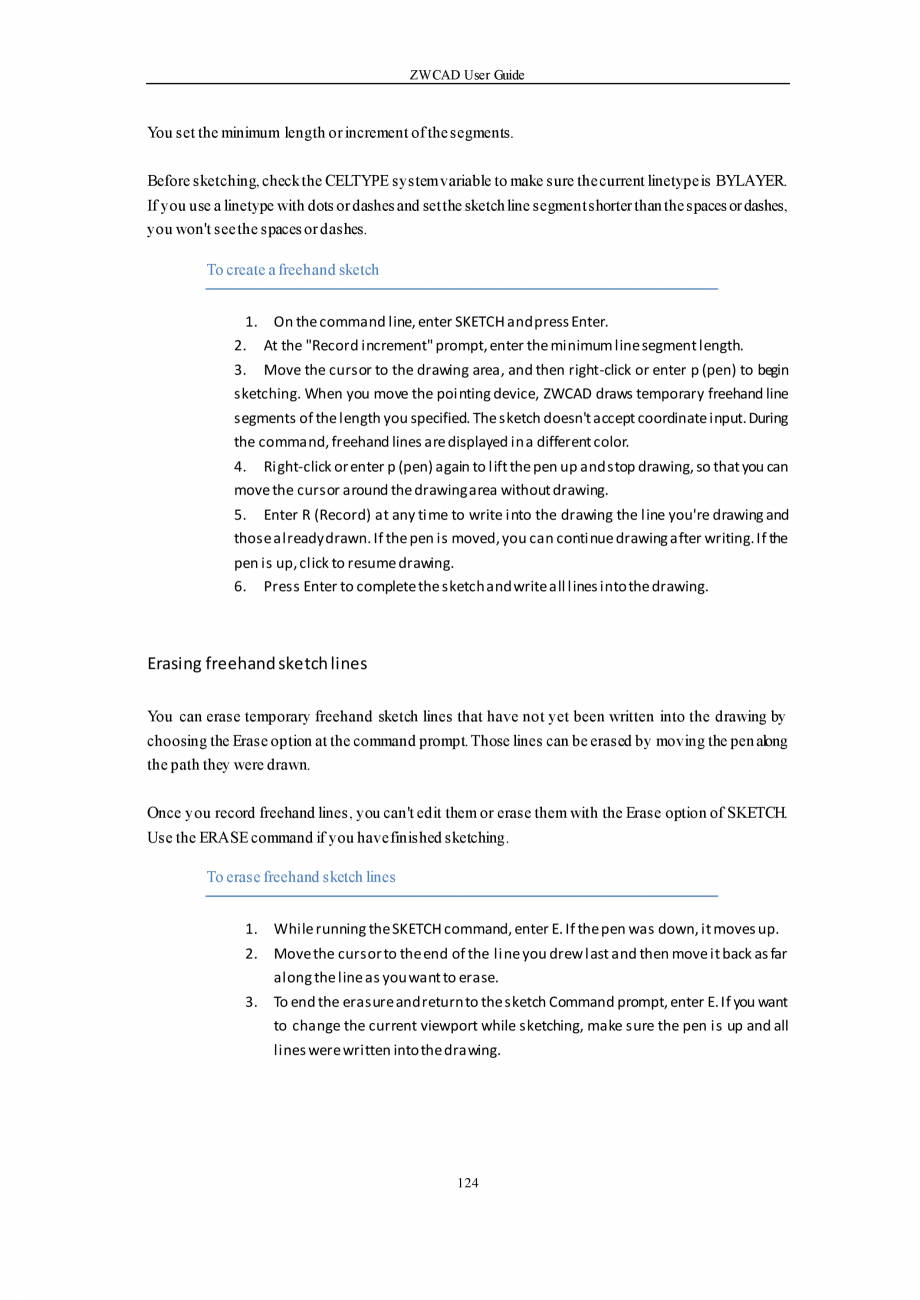 Pagina 124-ZWCAD User Guide manual ZWCAD Standard 2024, Professional 2024 Instructiuni montaj, utilizare...