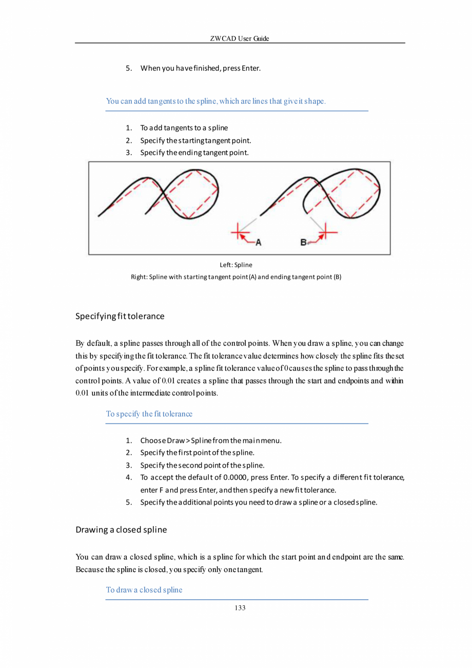 Pagina 133-ZWCAD User Guide manual ZWCAD Standard 2024, Professional 2024 Instructiuni montaj, utilizare...