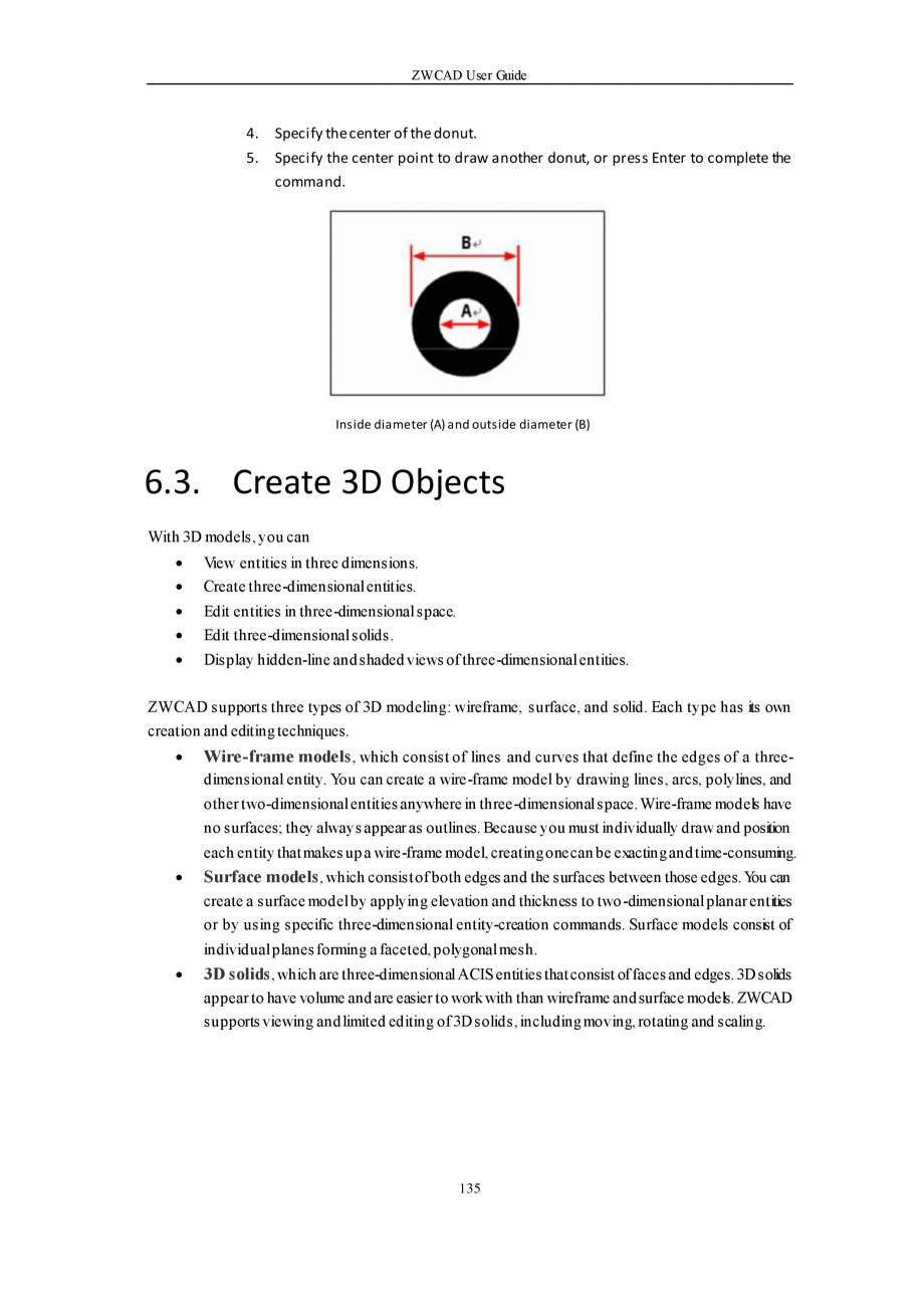 Pagina 135-ZWCAD User Guide manual ZWCAD Standard 2024, Professional 2024 Instructiuni montaj, utilizare...