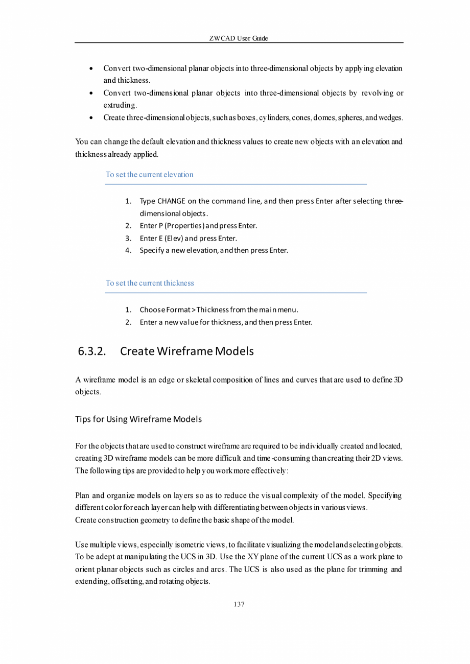 Pagina 137 - ZWCAD User Guide manual ZWCAD Standard 2023, Professional 2023 Instructiuni montaj,...