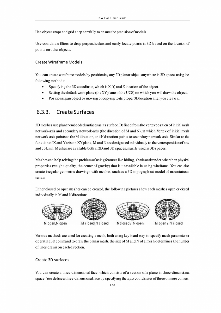 Pagina 138-ZWCAD User Guide manual ZWCAD Standard 2024, Professional 2024 Instructiuni montaj, utilizare...