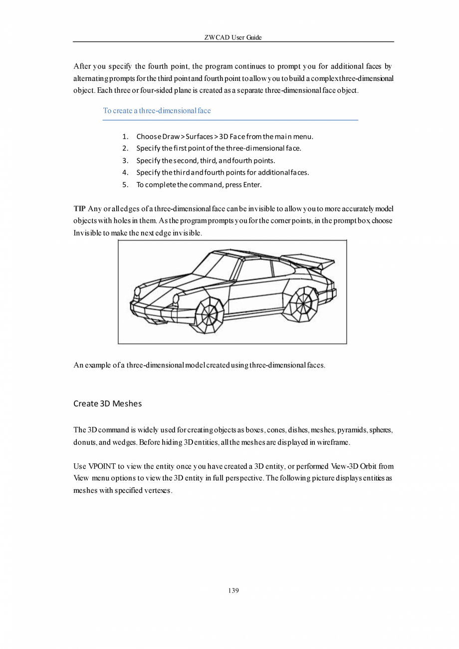 Pagina 139 - ZWCAD User Guide manual ZWCAD Standard 2023, Professional 2023 Instructiuni montaj,...