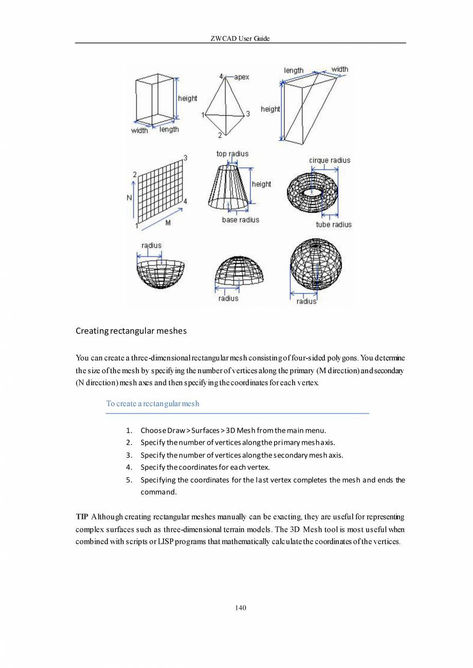 Pagina 140-ZWCAD User Guide manual ZWCAD Standard 2024, Professional 2024 Instructiuni montaj, utilizare...