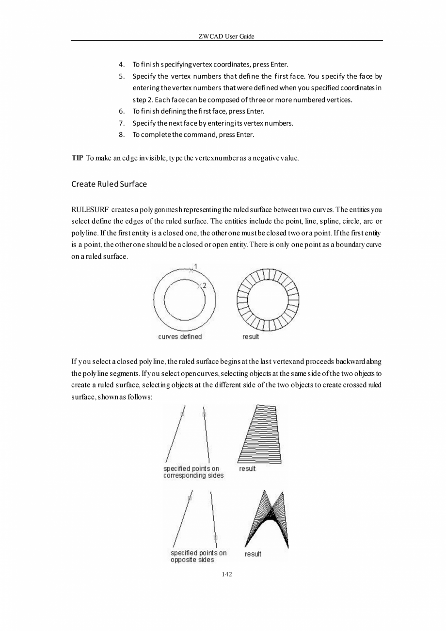 Pagina 142-ZWCAD User Guide manual ZWCAD Standard 2024, Professional 2024 Instructiuni montaj, utilizare...