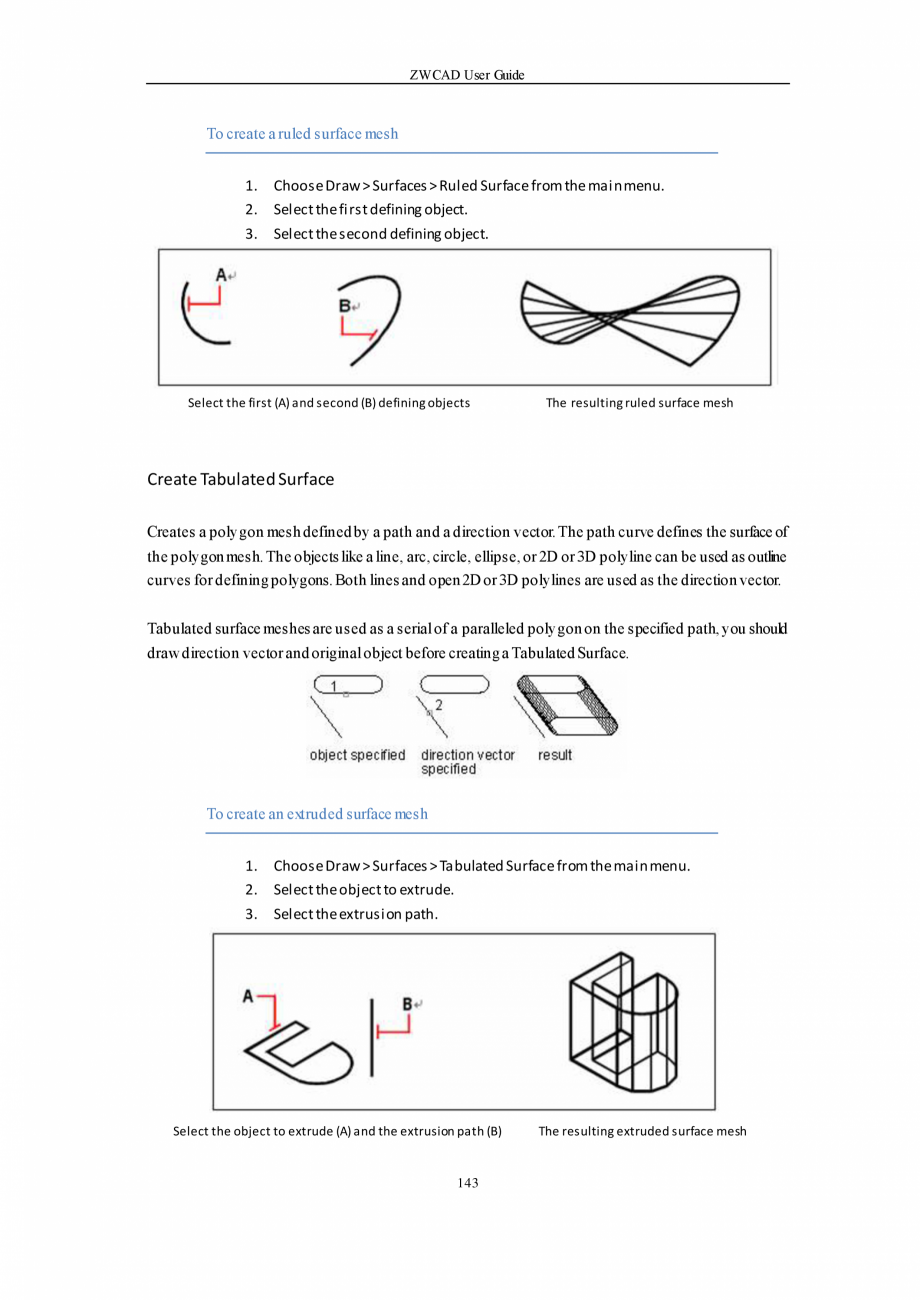 Pagina 143-ZWCAD User Guide manual ZWCAD Standard 2024, Professional 2024 Instructiuni montaj, utilizare...