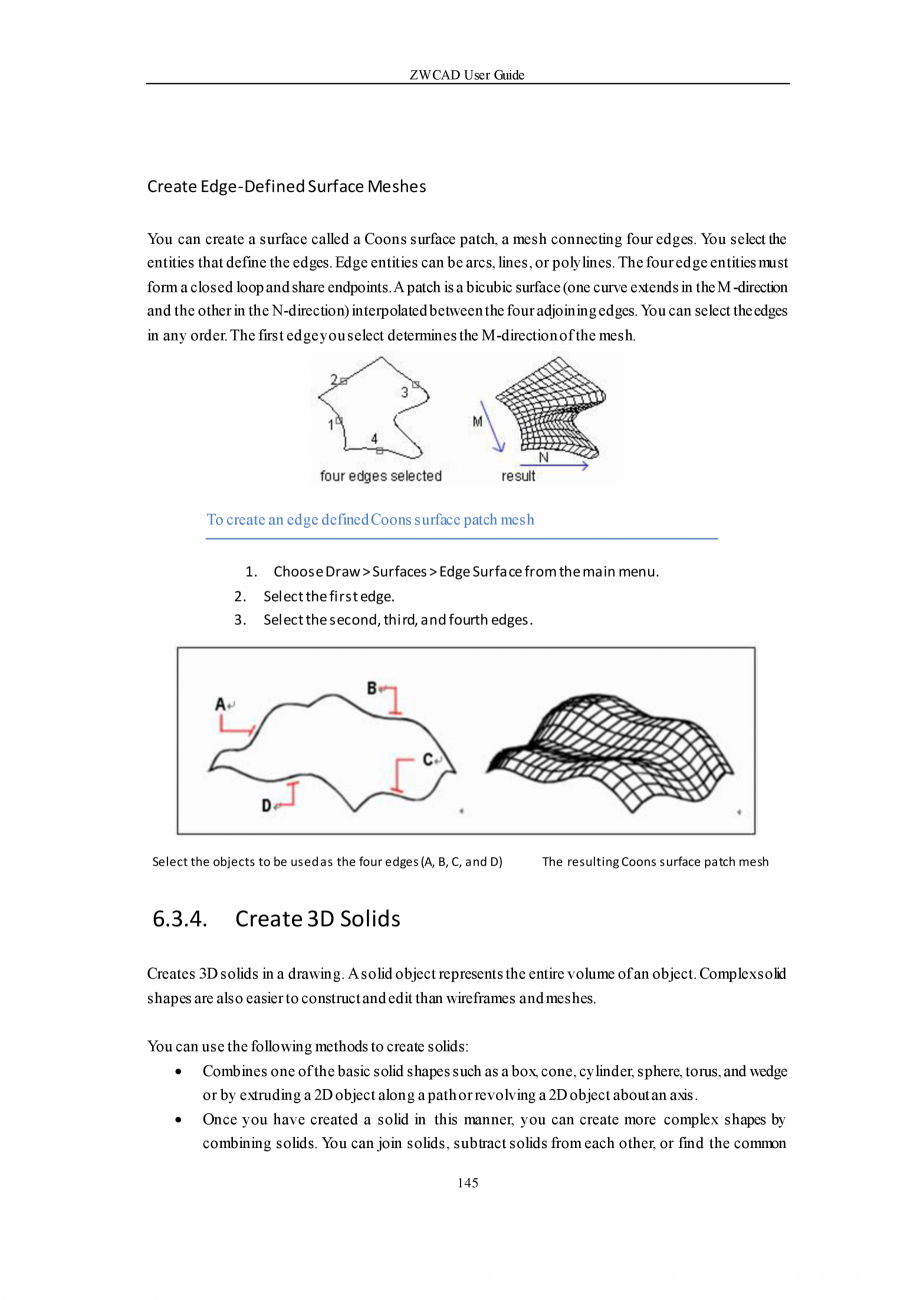 Pagina 145-ZWCAD User Guide manual ZWCAD Standard 2024, Professional 2024 Instructiuni montaj, utilizare...