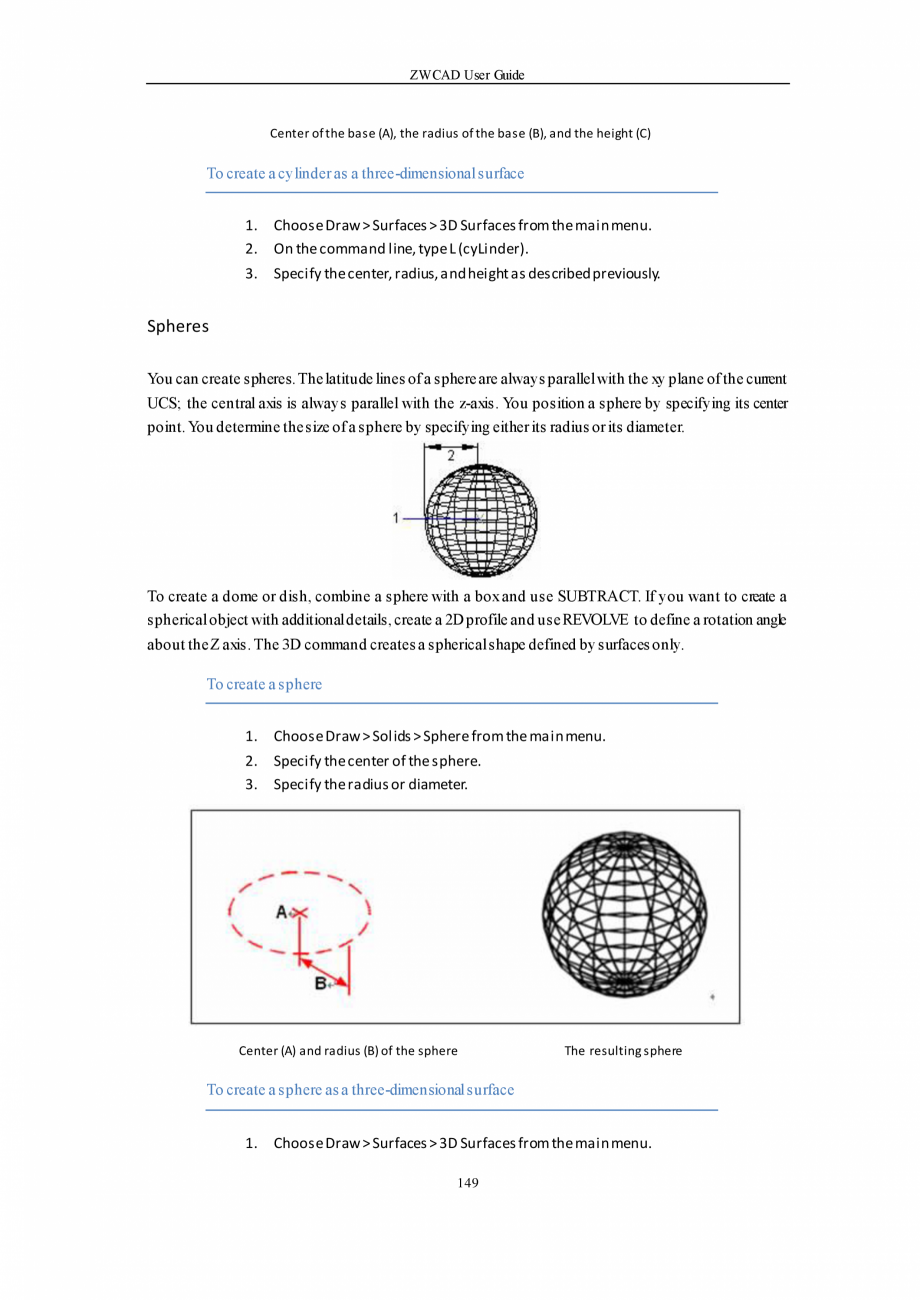 Pagina 149-ZWCAD User Guide manual ZWCAD Standard 2024, Professional 2024 Instructiuni montaj, utilizare...