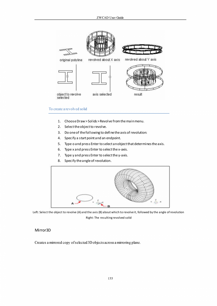 Pagina 155-ZWCAD User Guide manual ZWCAD Standard 2024, Professional 2024 Instructiuni montaj, utilizare...