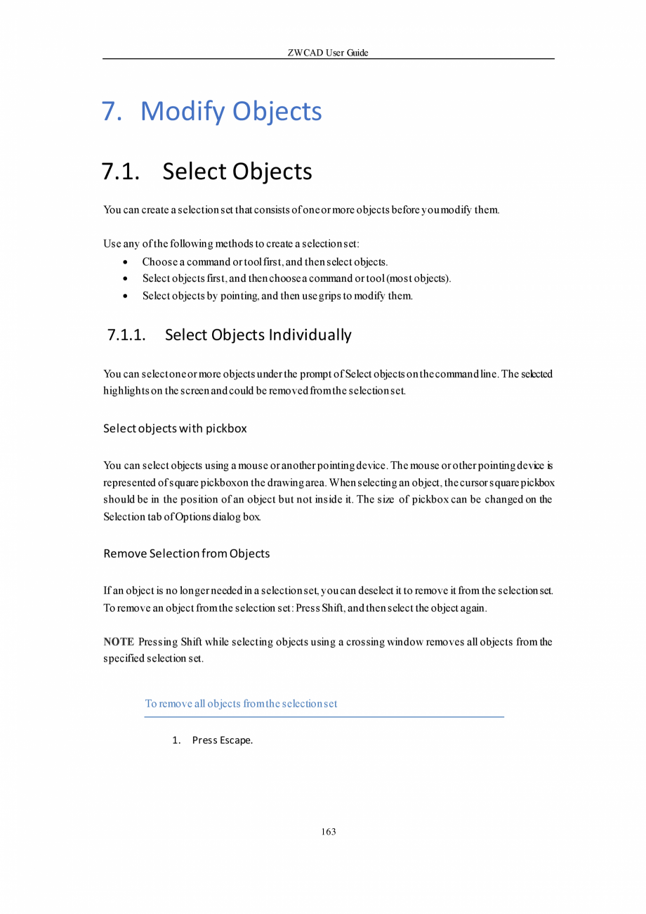 Pagina 163-ZWCAD User Guide manual ZWCAD Standard 2024, Professional 2024 Instructiuni montaj, utilizare...