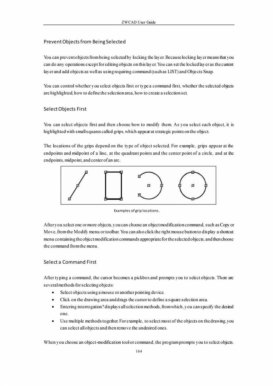 Pagina 164-ZWCAD User Guide manual ZWCAD Standard 2024, Professional 2024 Instructiuni montaj, utilizare...