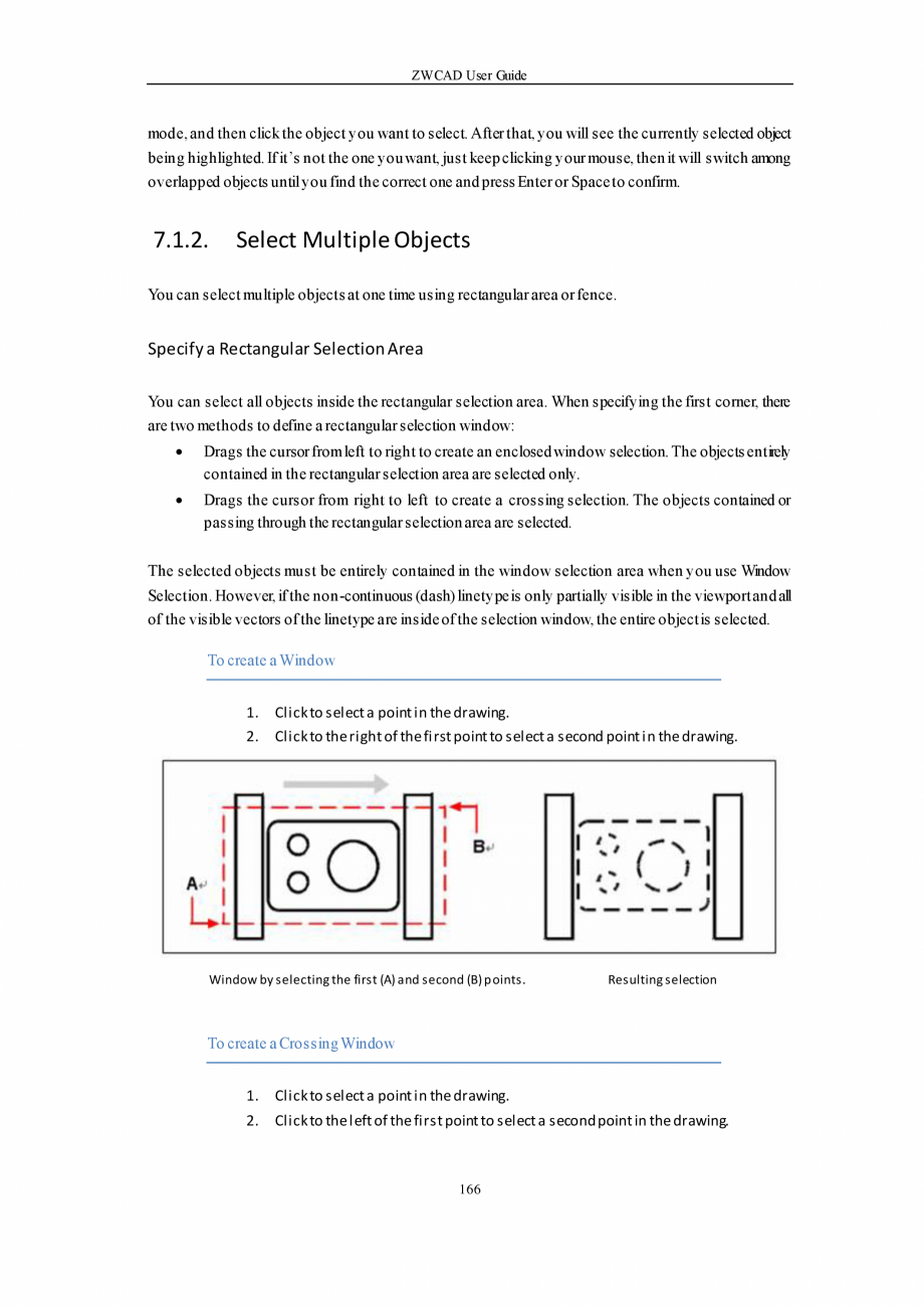 Pagina 166-ZWCAD User Guide manual ZWCAD Standard 2024, Professional 2024 Instructiuni montaj, utilizare...
