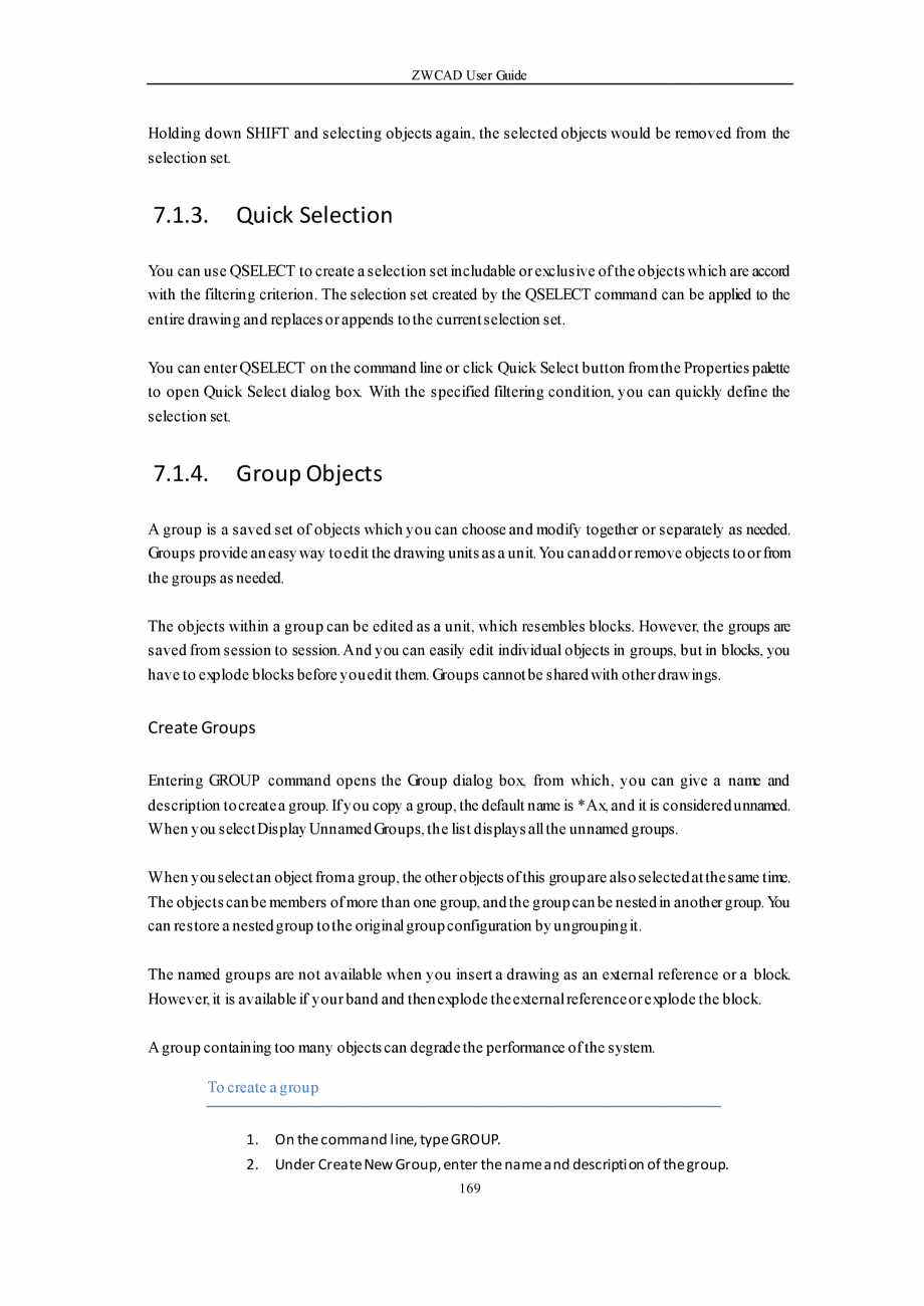 Pagina 169-ZWCAD User Guide manual ZWCAD Standard 2024, Professional 2024 Instructiuni montaj, utilizare...