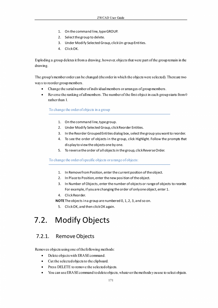 Pagina 171 - ZWCAD User Guide manual ZWCAD Standard 2023, Professional 2023 Instructiuni montaj,...