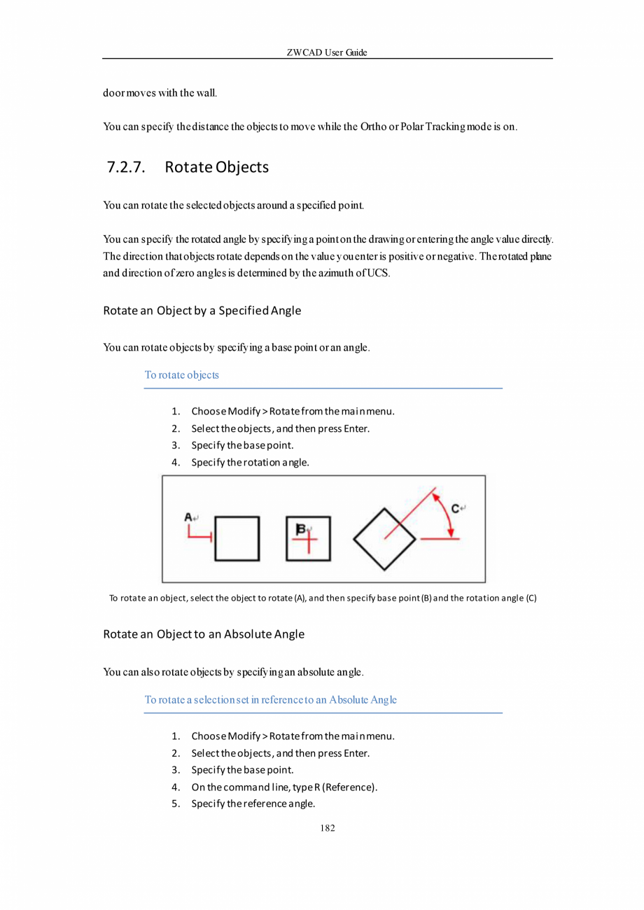 Pagina 182-ZWCAD User Guide manual ZWCAD Standard 2024, Professional 2024 Instructiuni montaj, utilizare...
