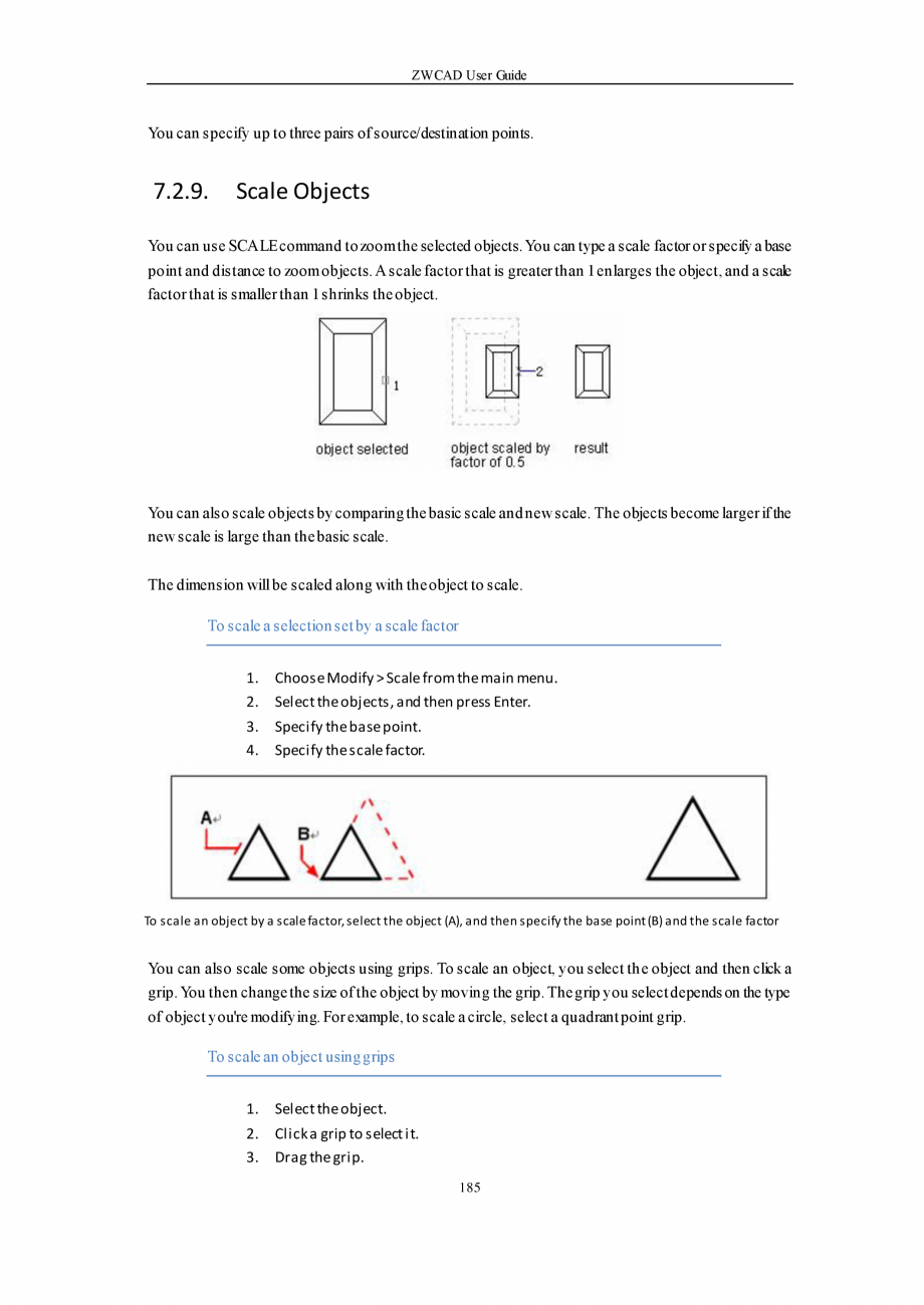 Pagina 185-ZWCAD User Guide manual ZWCAD Standard 2024, Professional 2024 Instructiuni montaj, utilizare...