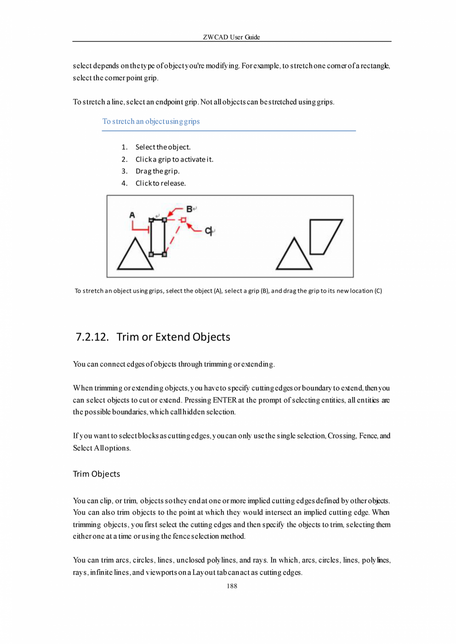 Pagina 188-ZWCAD User Guide manual ZWCAD Standard 2024, Professional 2024 Instructiuni montaj, utilizare...