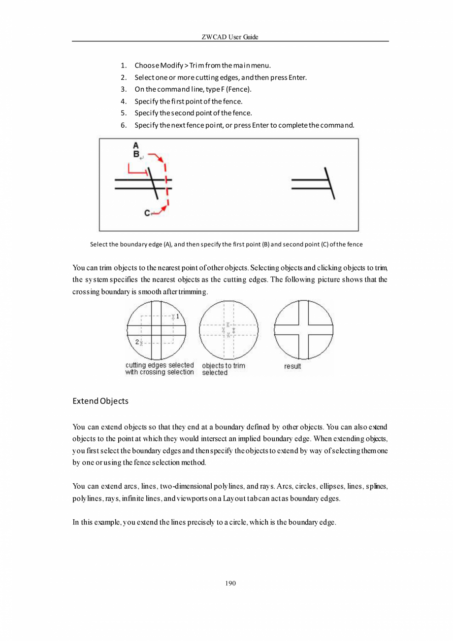 Pagina 190-ZWCAD User Guide manual ZWCAD Standard 2024, Professional 2024 Instructiuni montaj, utilizare...