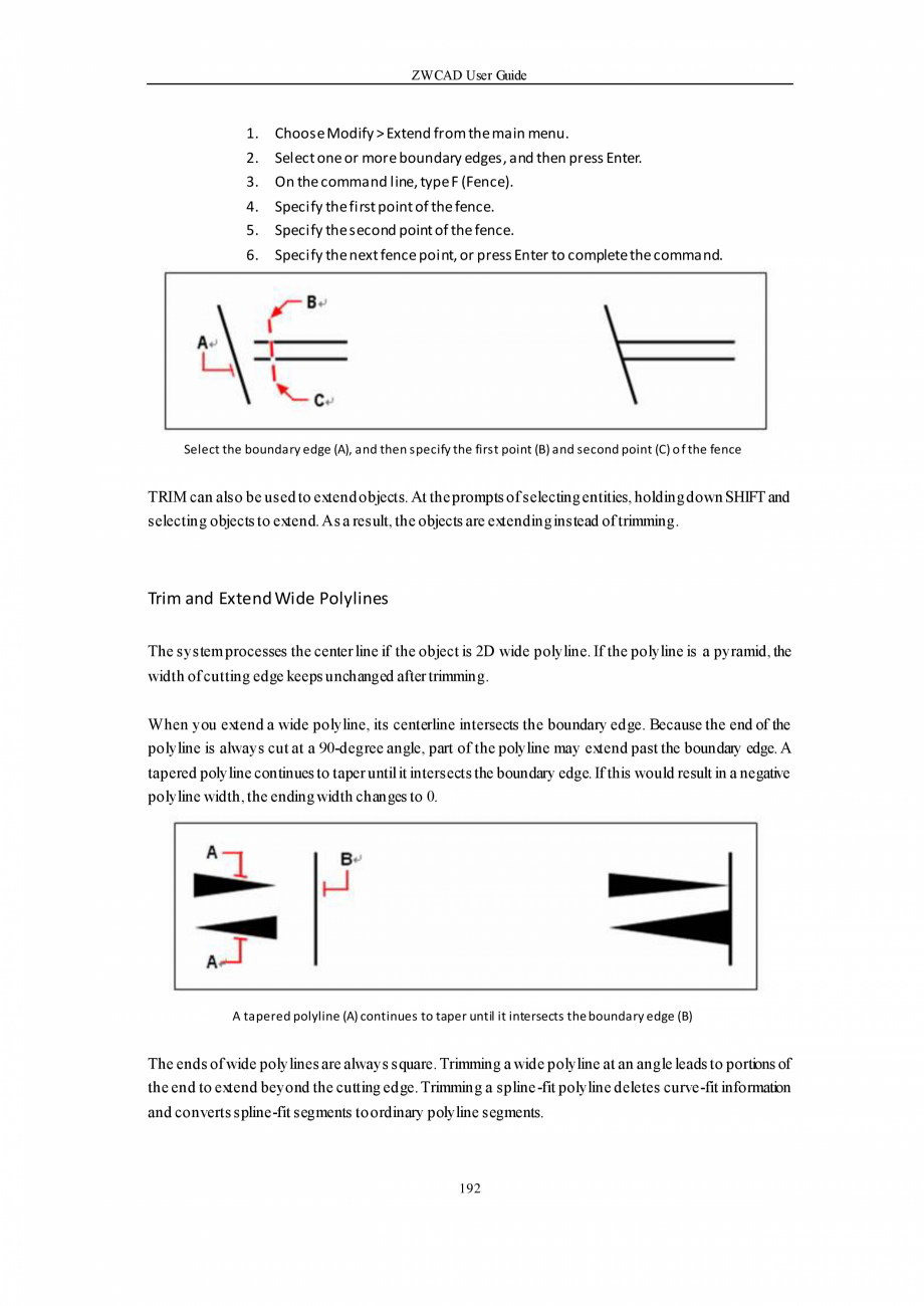 Pagina 192-ZWCAD User Guide manual ZWCAD Standard 2024, Professional 2024 Instructiuni montaj, utilizare...