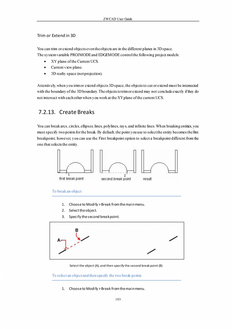 Pagina 193-ZWCAD User Guide manual ZWCAD Standard 2024, Professional 2024 Instructiuni montaj, utilizare...