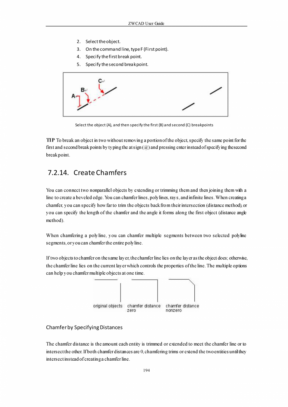 Pagina 194-ZWCAD User Guide manual ZWCAD Standard 2024, Professional 2024 Instructiuni montaj, utilizare...