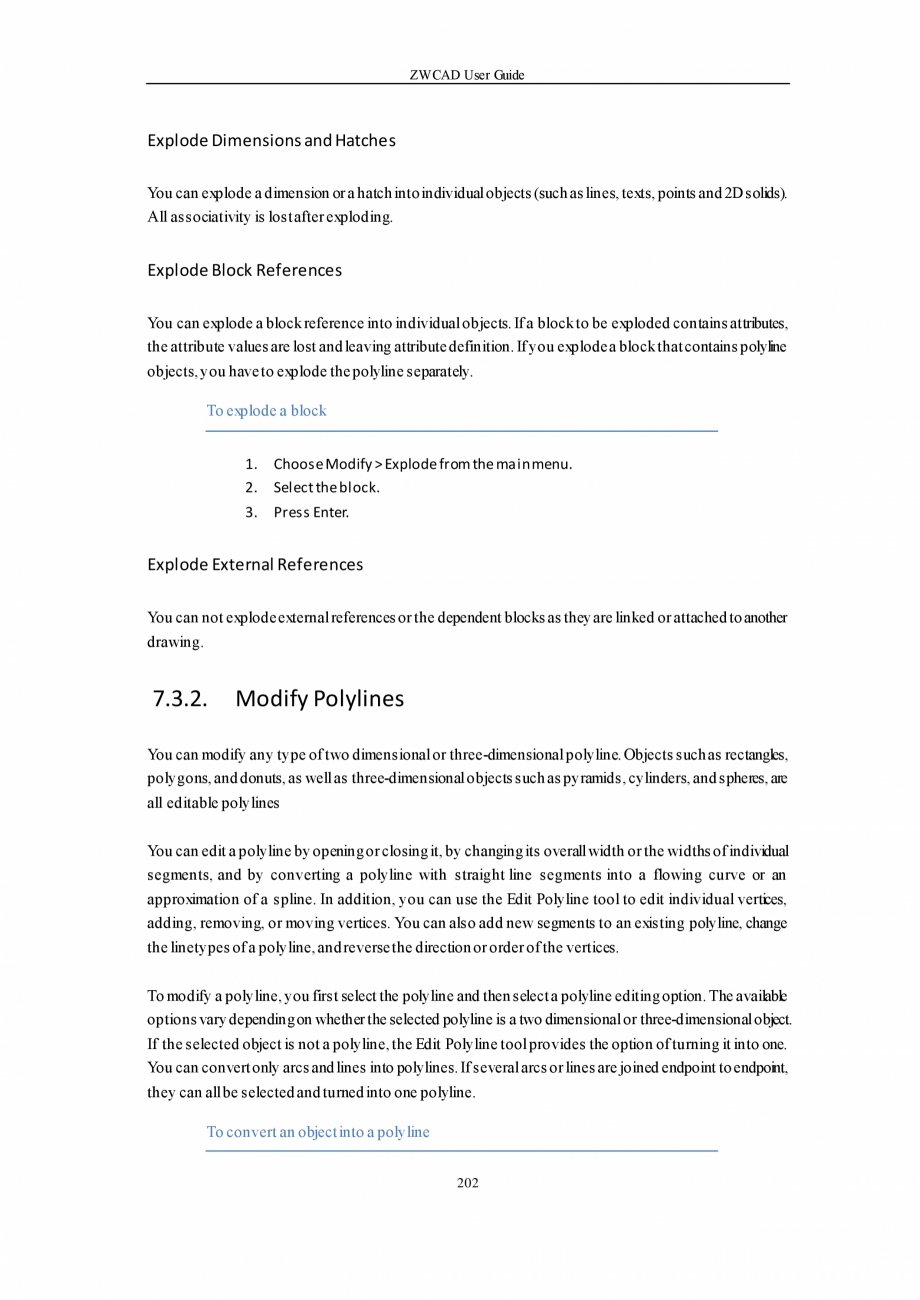 Pagina 202-ZWCAD User Guide manual ZWCAD Standard 2024, Professional 2024 Instructiuni montaj, utilizare...