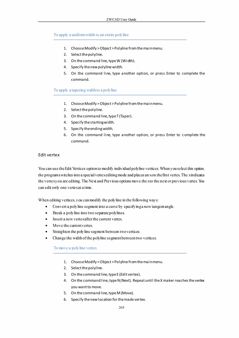 Pagina 205-ZWCAD User Guide manual ZWCAD Standard 2024, Professional 2024 Instructiuni montaj, utilizare...