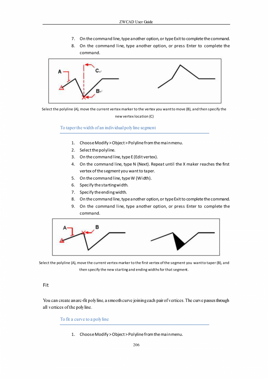Pagina 206-ZWCAD User Guide manual ZWCAD Standard 2024, Professional 2024 Instructiuni montaj, utilizare...