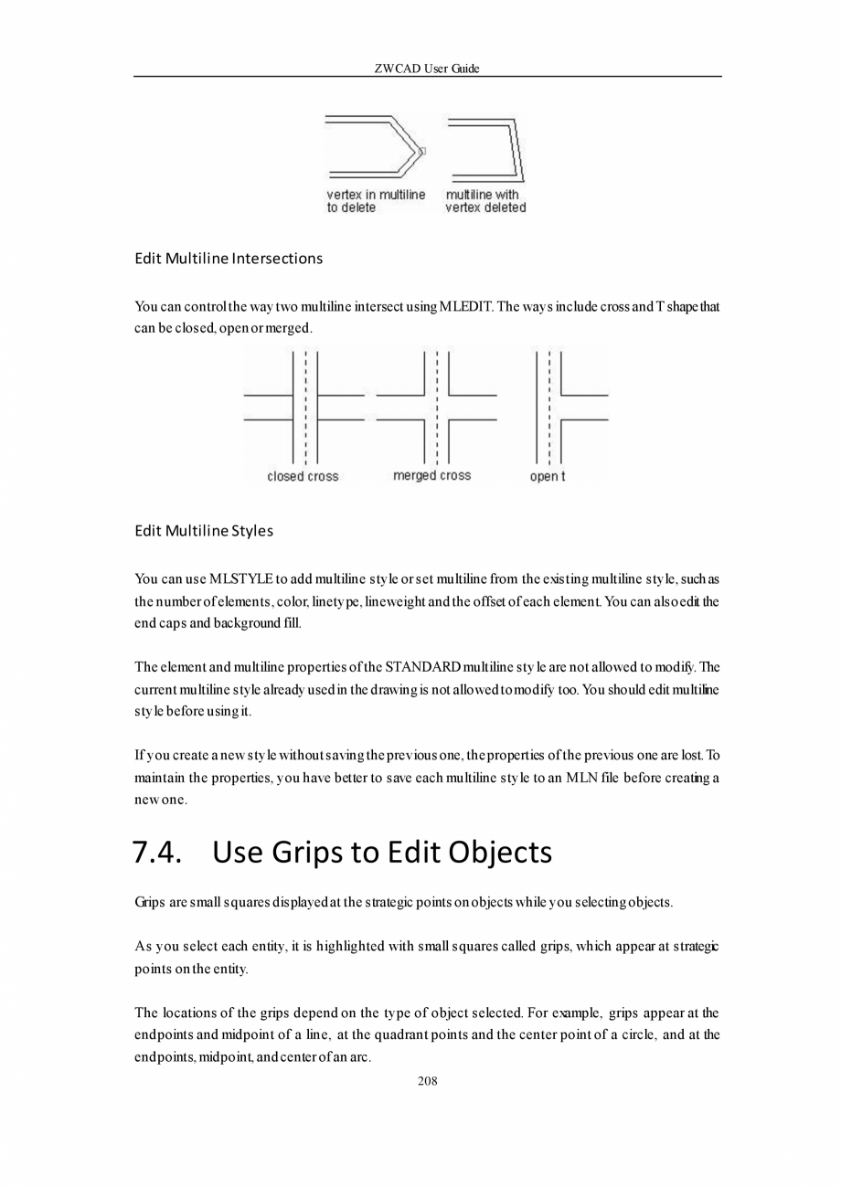 Pagina 208-ZWCAD User Guide manual ZWCAD Standard 2024, Professional 2024 Instructiuni montaj, utilizare...