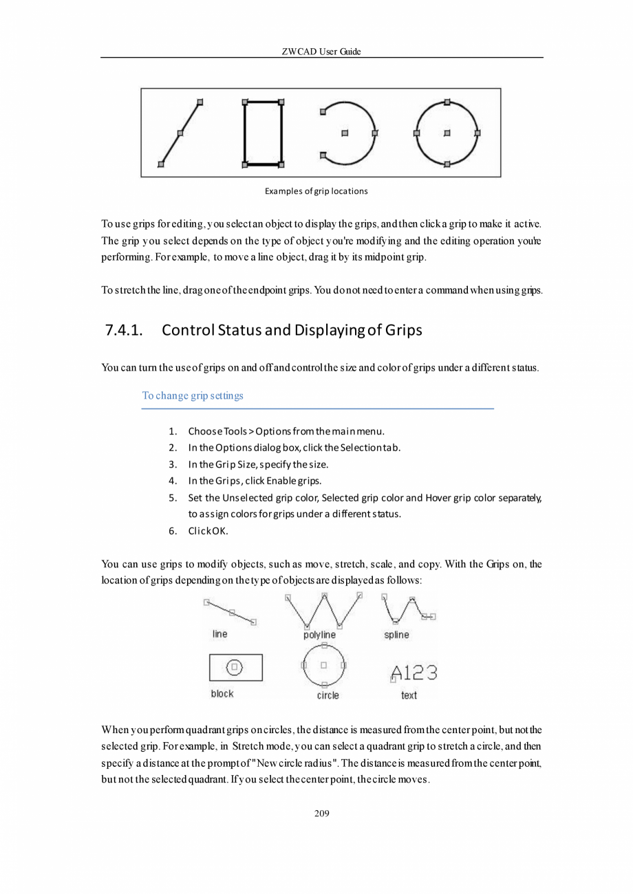 Pagina 209-ZWCAD User Guide manual ZWCAD Standard 2024, Professional 2024 Instructiuni montaj, utilizare...