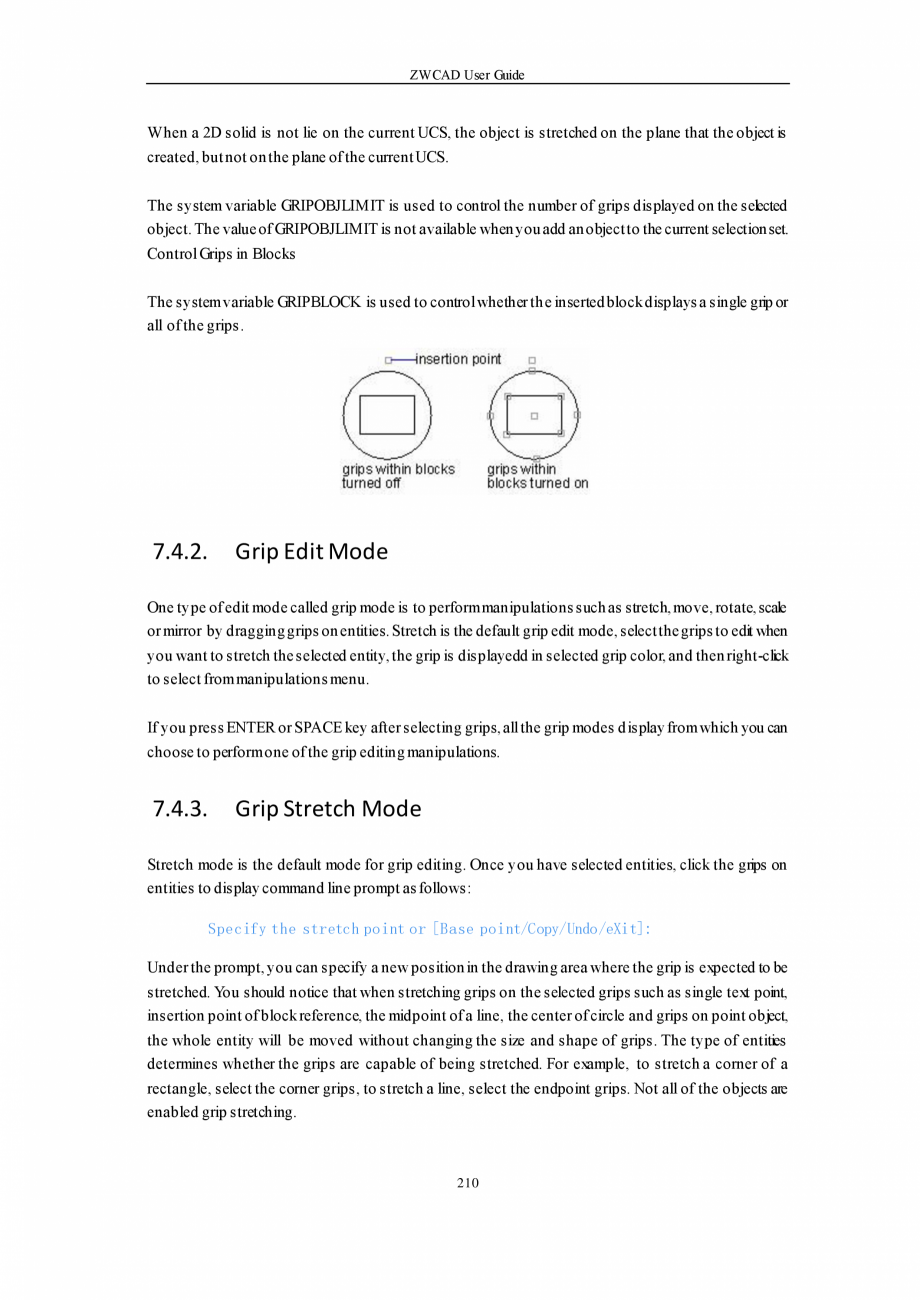 Pagina 210-ZWCAD User Guide manual ZWCAD Standard 2024, Professional 2024 Instructiuni montaj, utilizare...