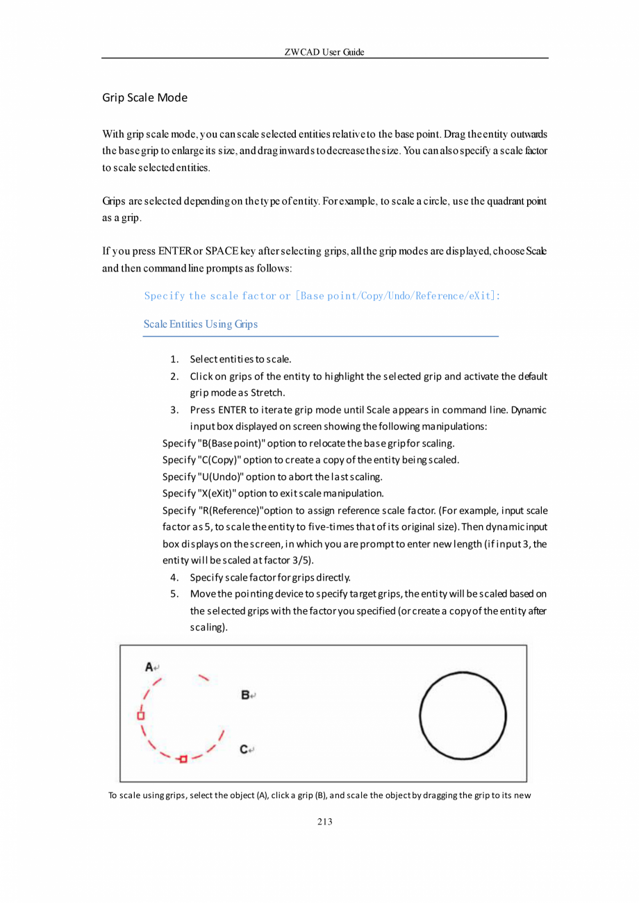 Pagina 213-ZWCAD User Guide manual ZWCAD Standard 2024, Professional 2024 Instructiuni montaj, utilizare...
