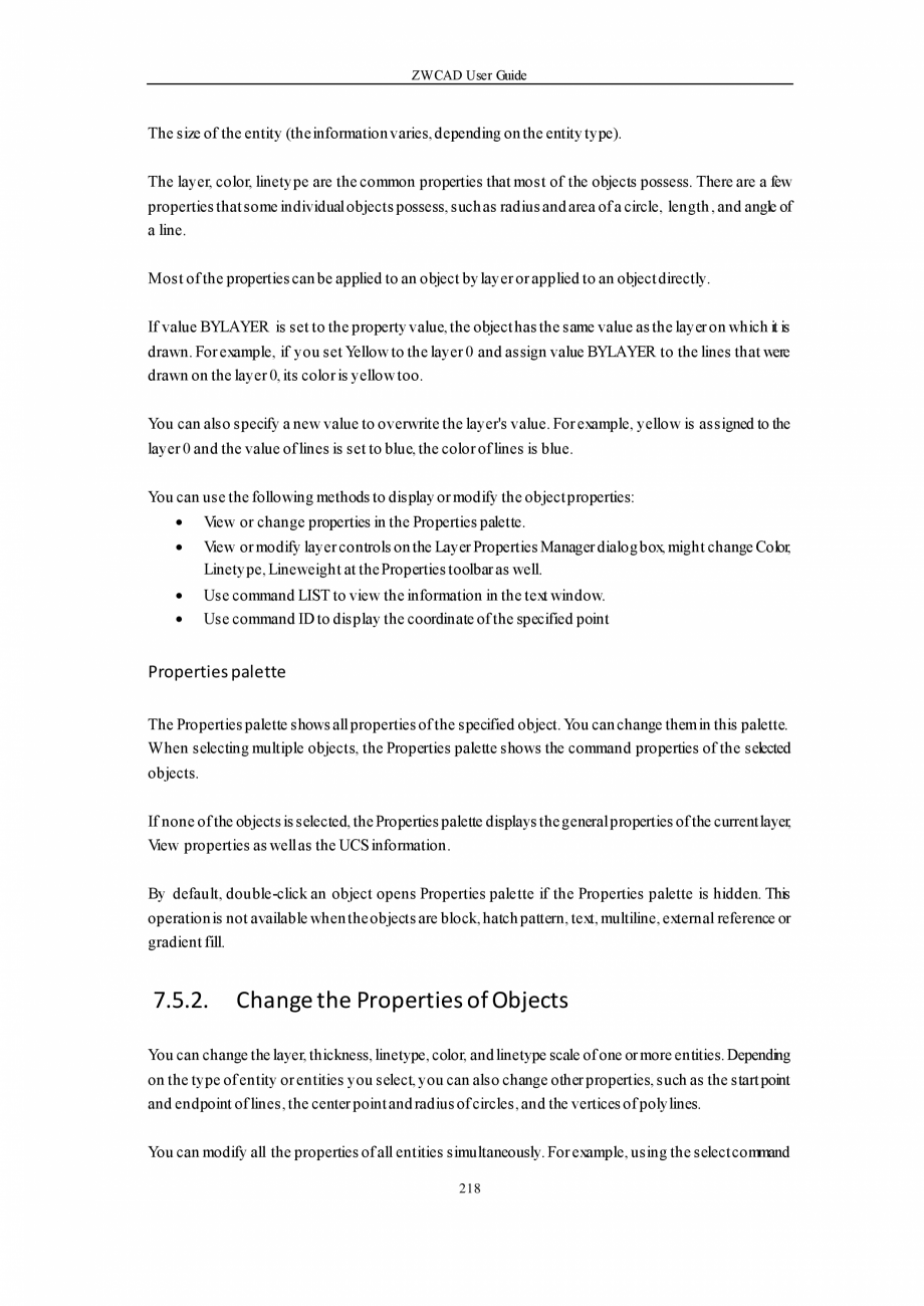 Pagina 218-ZWCAD User Guide manual ZWCAD Standard 2024, Professional 2024 Instructiuni montaj, utilizare...